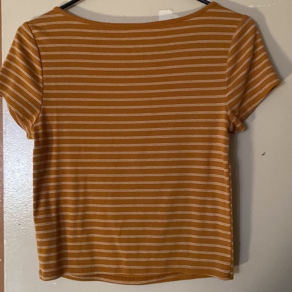 Large Arizona full/dark yellow stripe crop top - Picture 3 of 3